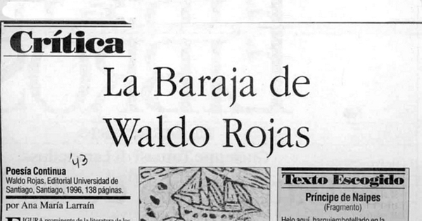 La baraja de Waldo Rojas