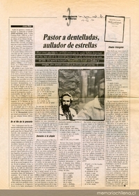 Pastor a dentelladas, aullador de estrellas