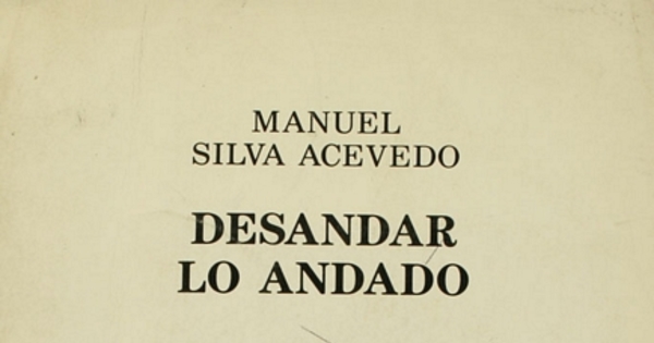 Desandar lo andado: poemas, 1988