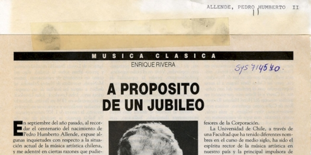 A propósito de un jubileo