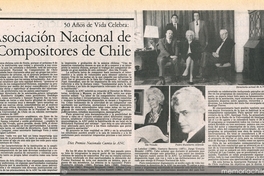 50 años de vida celebra la Asociación Nacional de Compositores de Chile