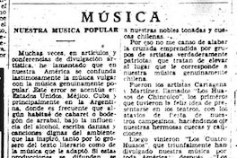 Música: nuestra música popular