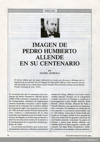 Imagen de Pedro Humberto Allende en su Centenario