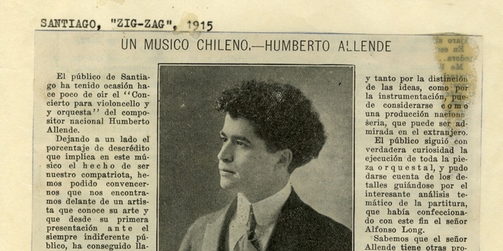 Un músico chileno - Humberto Allende