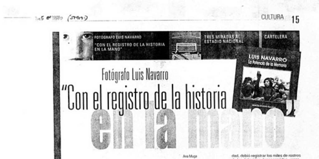 "Con el registro de la historia en la mano"