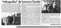 Mitografías de Leonora Vicuña