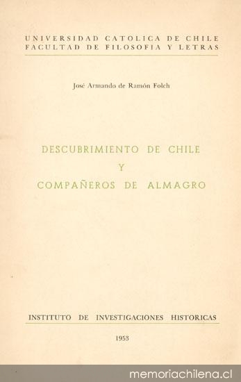 Descubrimiento de Chile y compañeros de Almagro