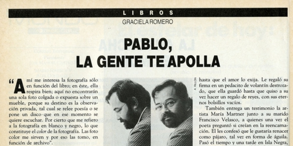 Pablo, la gente te apolla [sic]