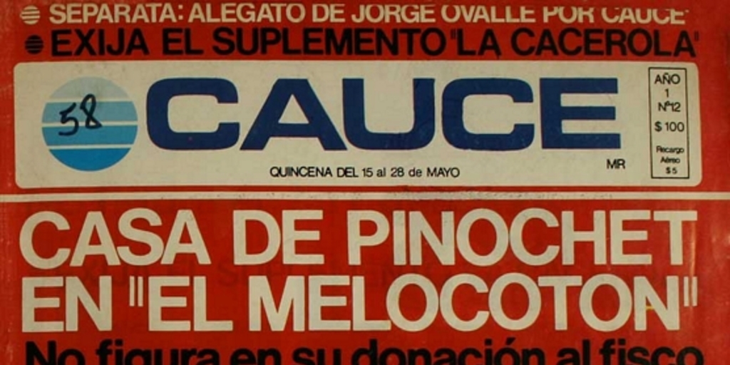 Revista Cauce: nº 12-20, 15 de mayo a 28 de septiembre de 1984