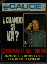 Revista Cauce: nº 31-41, 16 de julio a 24 de septiembre de 1985