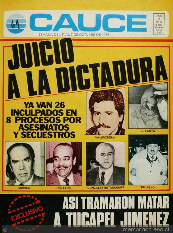 Revista Cauce: nº 42-54, 1 de octubre a 23 de diciembre de 1985