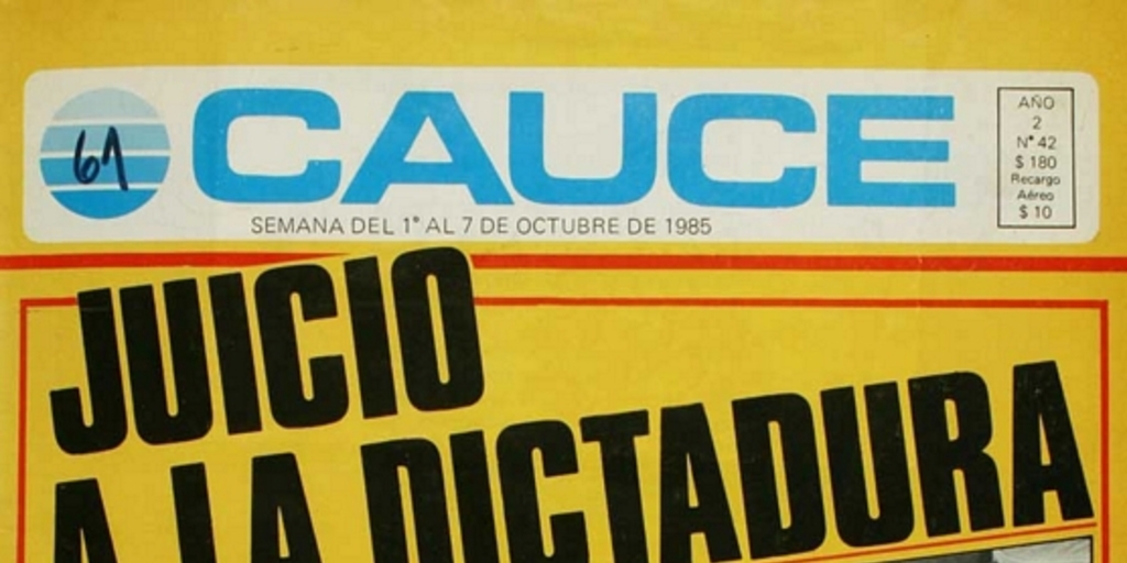 Revista Cauce: nº 42-54, 1 de octubre a 23 de diciembre de 1985