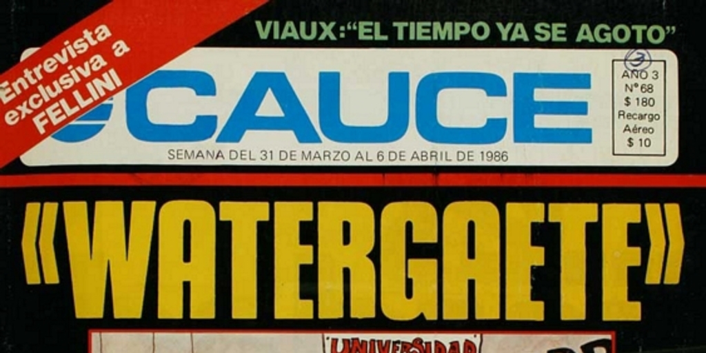 Revista Cauce: nº 68-80, 31 de marzo a 23 de junio de 1986