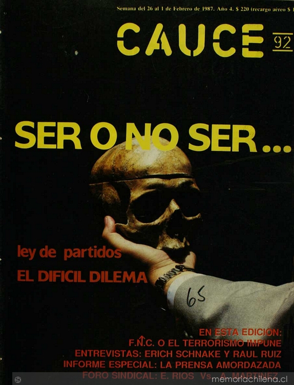 Revista Cauce: nº 92-101, 26 de febrero a 31 marzo de 1987