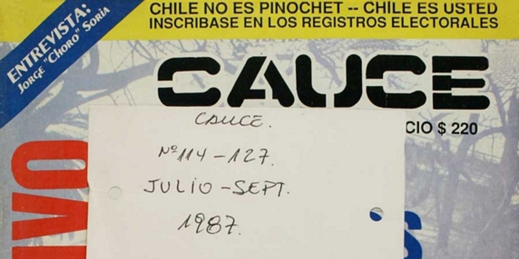 Revista Cauce: nº 114-127, 29 de junio a 28 de septiembre de 1987