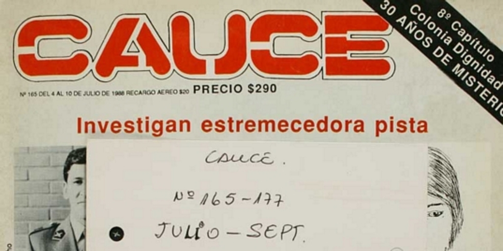 Revista Cauce: nº 165-177, 4 de julio a 26 de septiembre de 1988