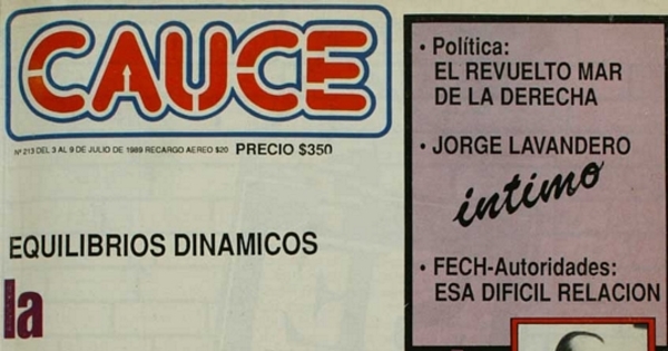 Revista Cauce: nº 213-221, 13 de julio a agosto de 1989