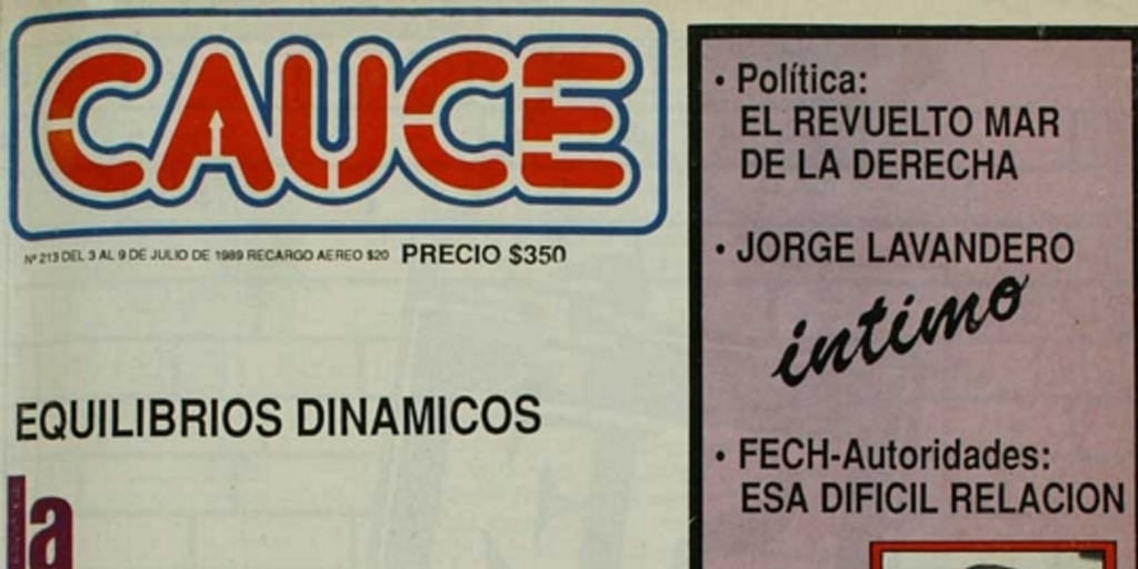 Revista Cauce: nº 213-221, 13 de julio a agosto de 1989