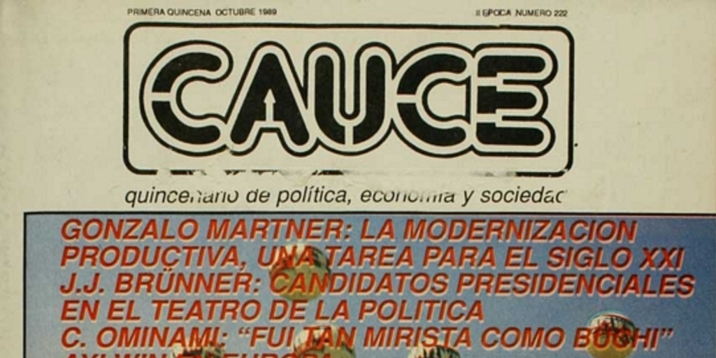 Revista Cauce: nº 222-227, 1 de octubre a 1 de diciembre de 1989