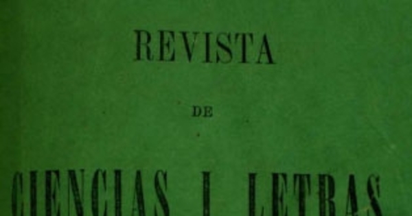 Revista de ciencias i letras: tomo 1, n° 2, año 1, julio de 1857