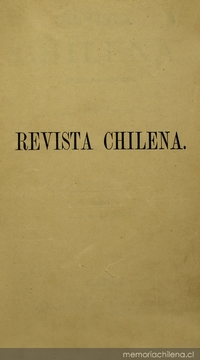 Revista Chilena, tomo 1, 1875
