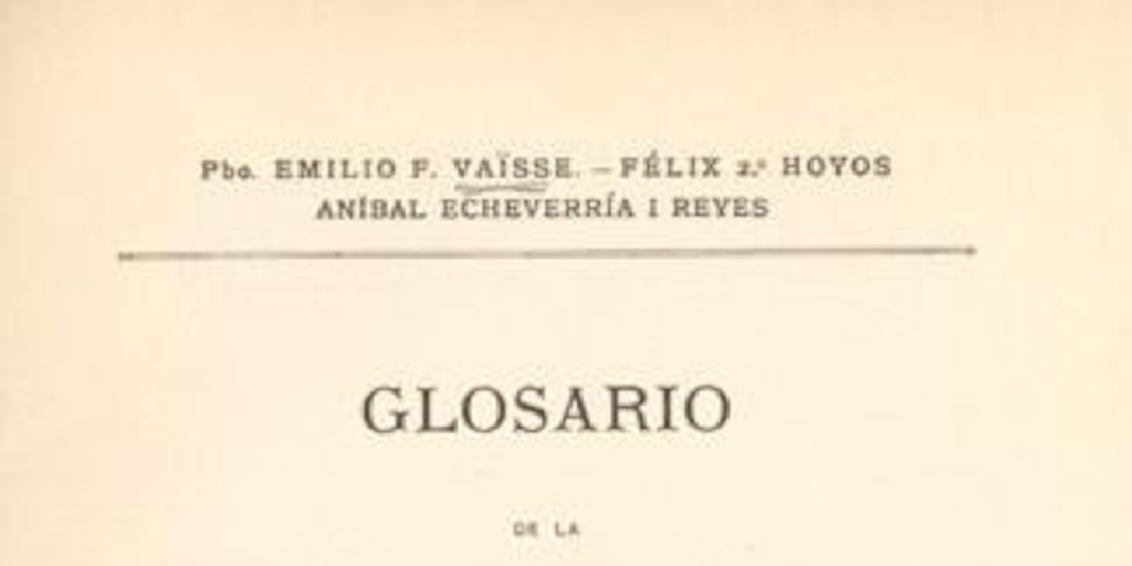 Glosario de la lengua atacameña