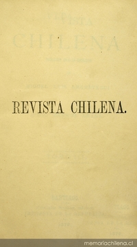 Revista Chilena, tomo 3, 1875