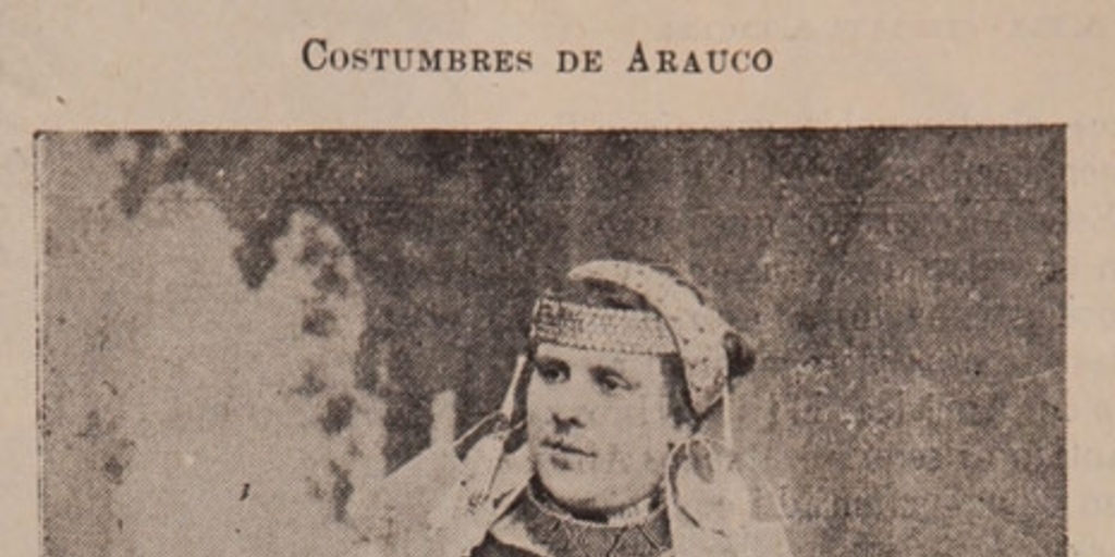 Señora chilena en traje de dama araucana
