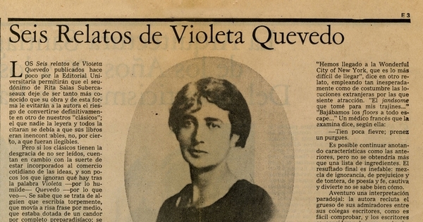 Seis relatos de Violeta Quevedo