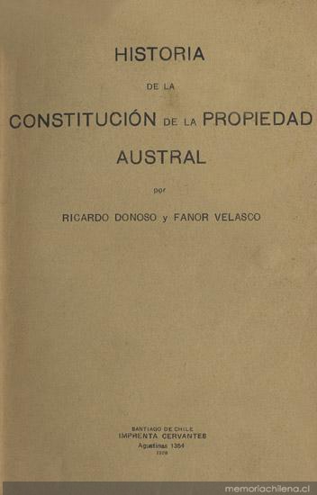 Historia de la constitución de la propiedad austral