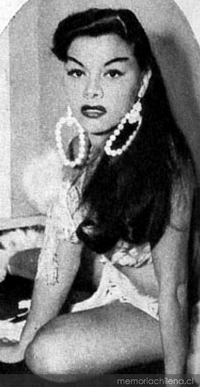 La Antillana, bailarina chilena, 1956