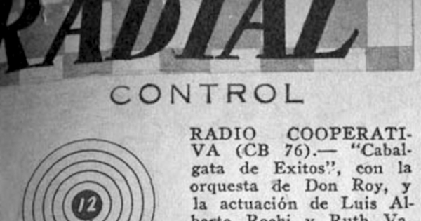 Radio Cooperativa: Cabalgata de éxitos, con la orquesta de Don Roy