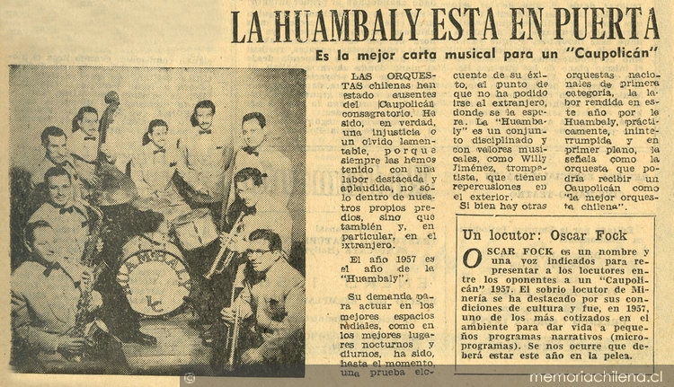 La Huambaly está en puerta