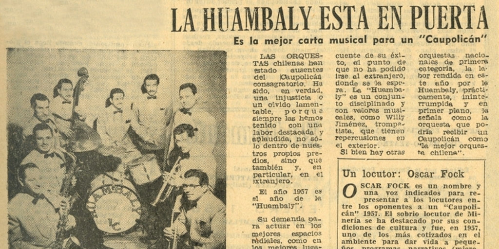 La Huambaly está en puerta