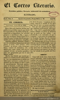 El correo literario: año 1, nº 1, 18 de julio de 1858