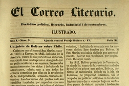 El correo literario: año 1, nº 3, 31 de julio de 1858