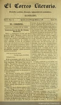 El correo literario: año 1, nº 5, 11 de agosto de 1858