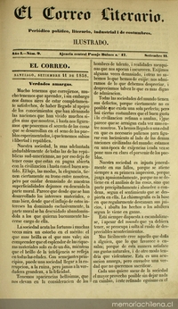 El correo literario: año 1, nº 9, 11 de septiembre de 1858