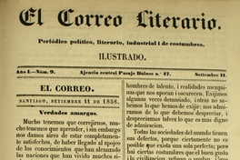 El correo literario: año 1, nº 9, 11 de septiembre de 1858