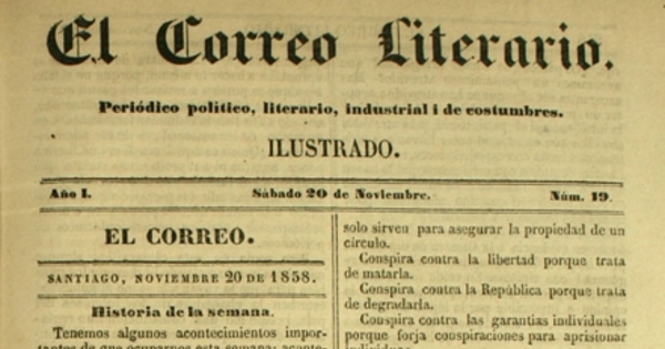 El correo literario: año 1, nº 19, 20 de noviembre de 1858