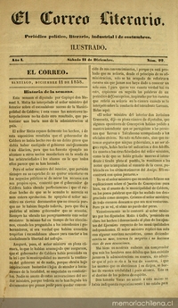 El correo literario: año 1, nº 22, 11 de diciembre de 1858