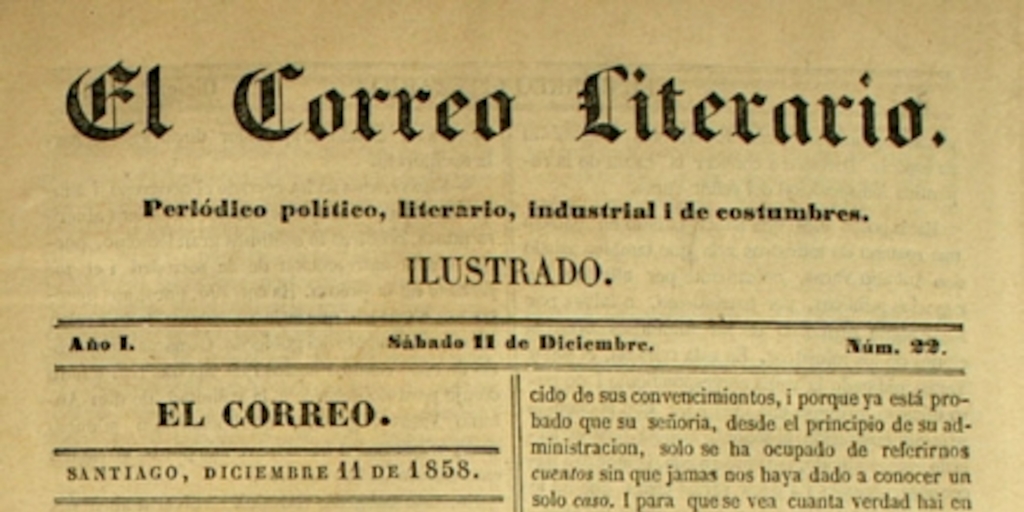 El correo literario: año 1, nº 22, 11 de diciembre de 1858