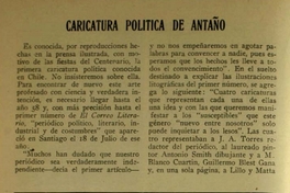 Caricatura política de antaño