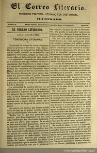 El correo literario: año 1, nº 8, 28 de agosto de 1864