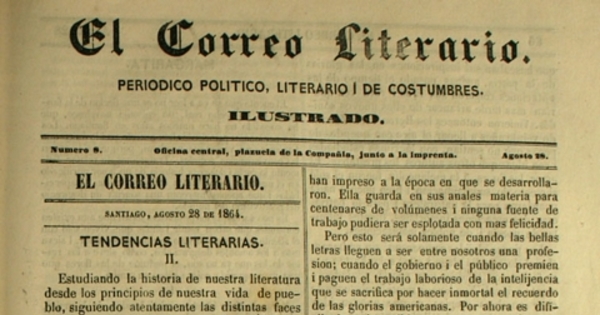 El correo literario: año 1, nº 8, 28 de agosto de 1864