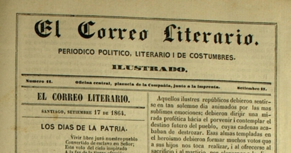 El correo literario: año 1, nº 11, 17 de septiembre de 1864