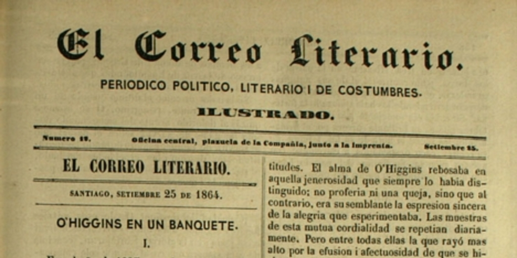 El correo literario: año 1, nº 12, 25 septiembre de 1864