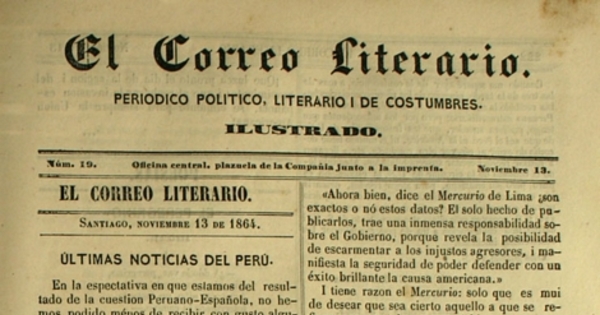 El Correo Literario: año 1, nº19, 13 de noviembre de 1864