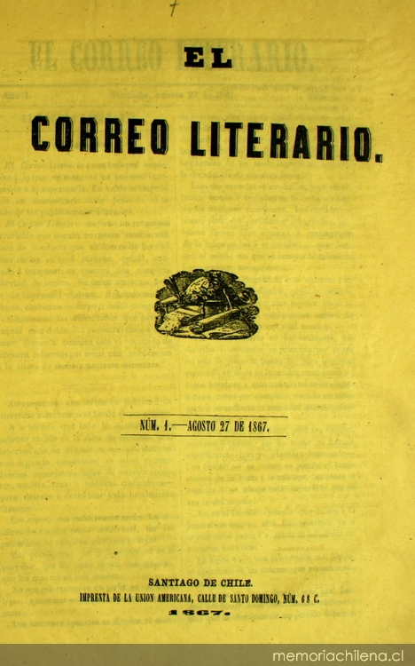 El Correo Literario: año, 1 nº 1, 27 de agosto de 1867