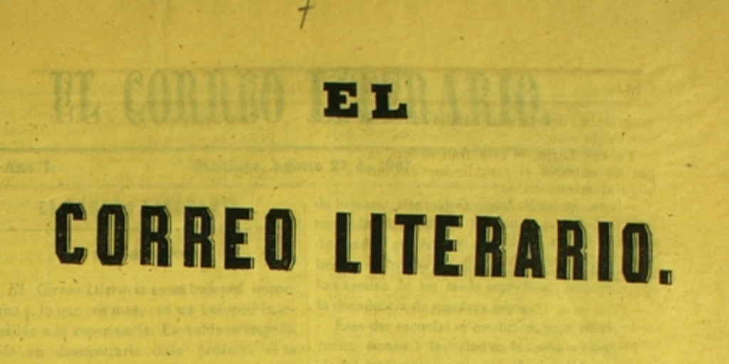 El Correo Literario: año 1, nº1, 27 de agosto de 1867